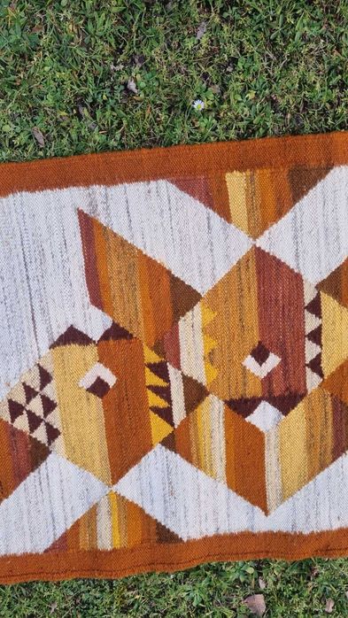 Kilim wełniany Design PRL lata 60 Cepelia