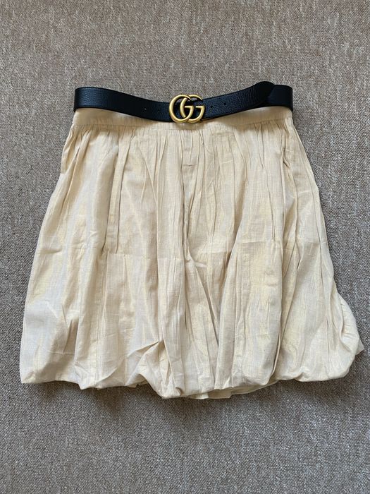 Spódnica bawełniana Mango na zimę plisowana rozkloszowana kolor M/L