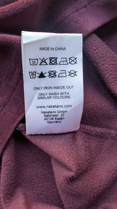 Kultowa welurowa sukienka dresowa Naketano, Śliwka, L