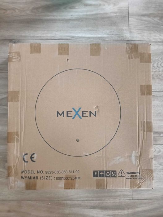 Nowe lustro łazienkowe podświetlane, okragłe 50 cm, antypara Mexen