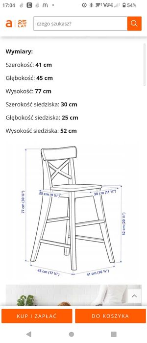 Krzesło dziecięce drewniane IKEA