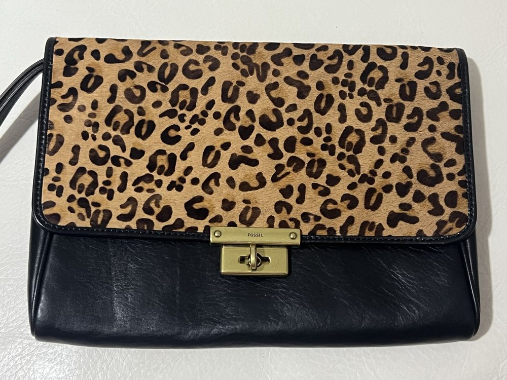 Mala Clutch Fossil Leopardo