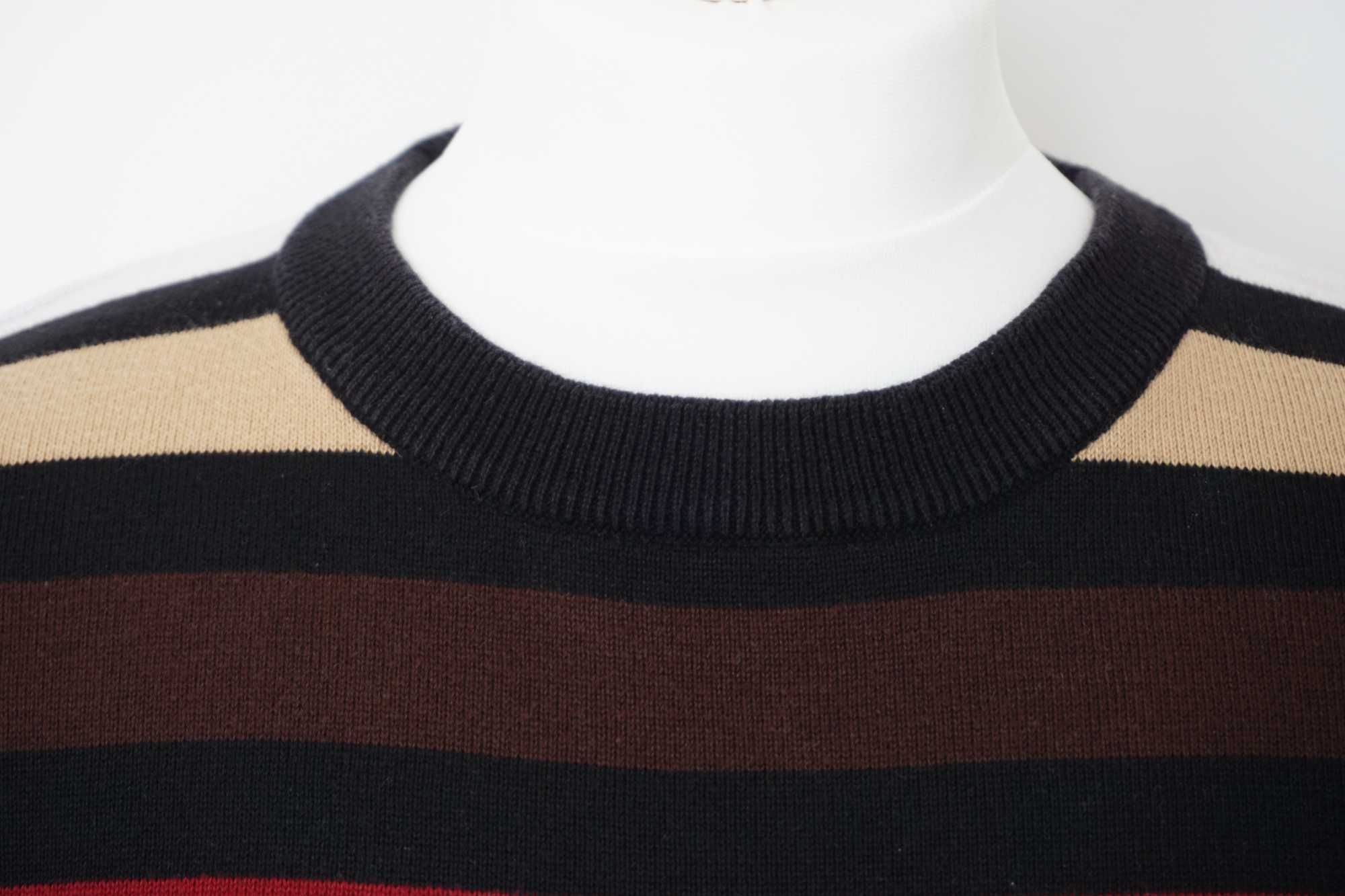 Sweter bawełniany w paski wiosenny damski M-L