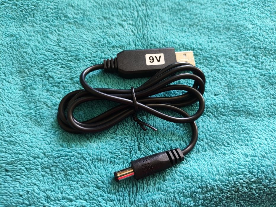 Кабель шнур живлення роутера USB — DC 2,1/5,5 з перетворювачем 9, 12 V