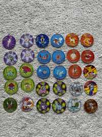 Tazos Pokemon 1/2 generacji okrągłe plastikowe