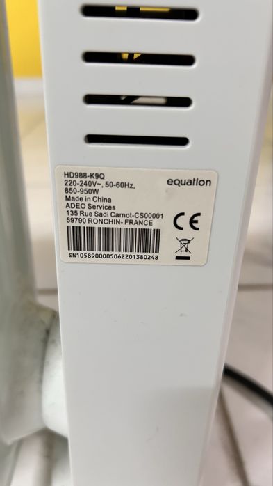 Radiador a Óleo Equation 850-950W