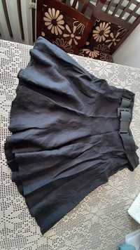 2 Spódnice czarne - len Camaieu i bawełna C&A