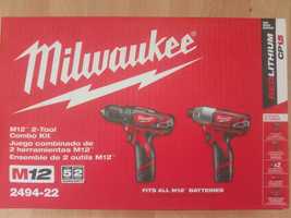 Продам набір шуруповертів Milwaukee 2494-22 M12