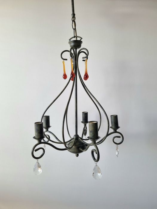Żelazny żyrandol retro/ lampa wisząca