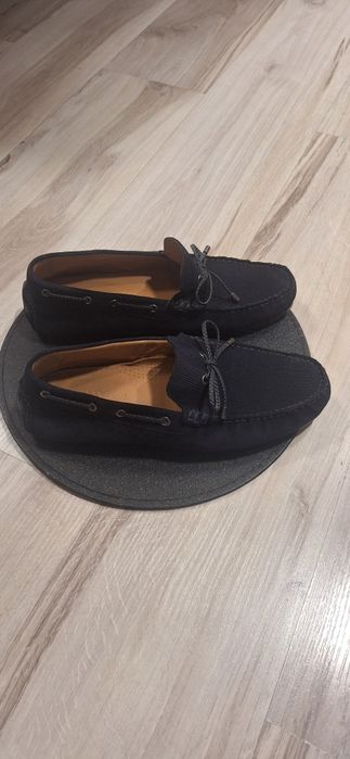 Mokasyny męskie granat