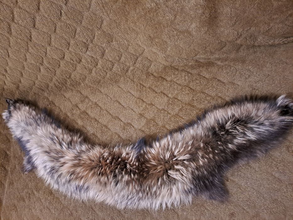 меховой воротник енот натуральный мех комир хутро опушка