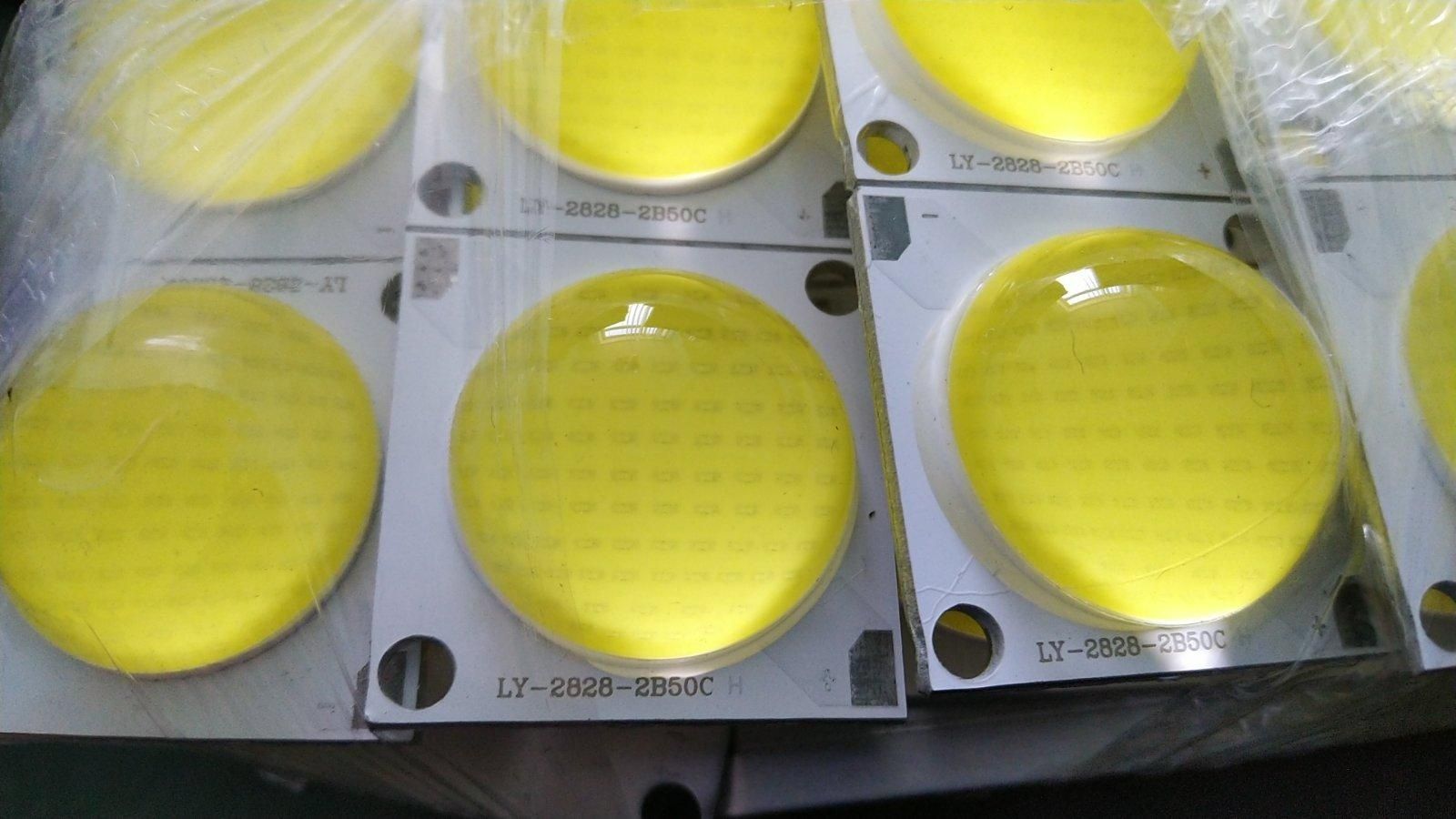 Потужний лінзований LED COB світлодіод 50w 60W 70W 6000K 12B10C 1.8A