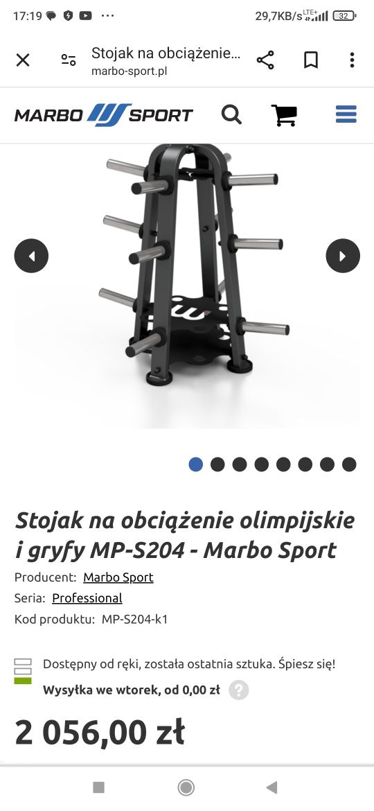 Stojak na obciążenie i gryfy  Marbo  # wysyłka