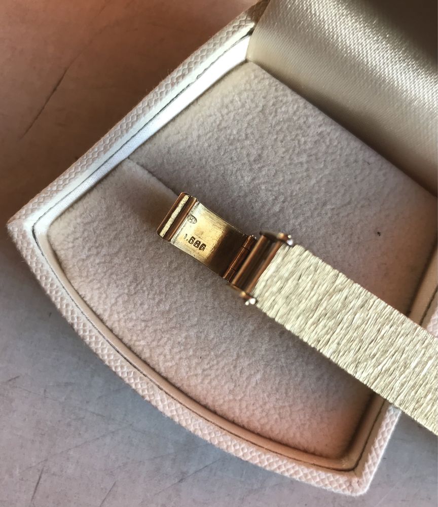 stowa zloty zegarek damski złoto 585 14k kruk bransoleta bransoletka