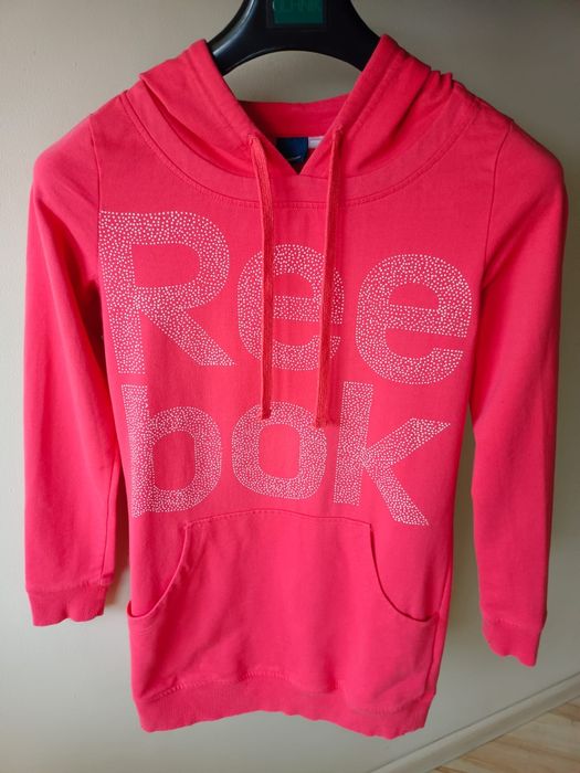 Bluza damska z kapturem Reebok,różowa,stan bardzo dobry.