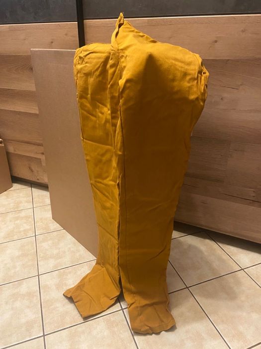 spodnie damskie musztardowe