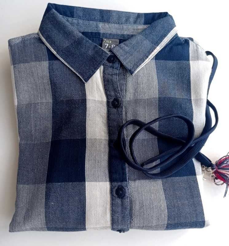 Tunika sukienka z ozdobnym paskiem Zara Kids r.128 cm