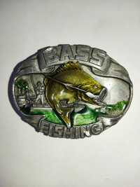 Коллекционная ременная  пряжка  "Bass Fishing", оригинальная, США