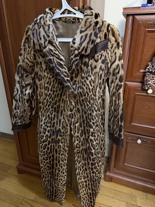 Шуба оцелот натуральна липпи вінтаж леопардова