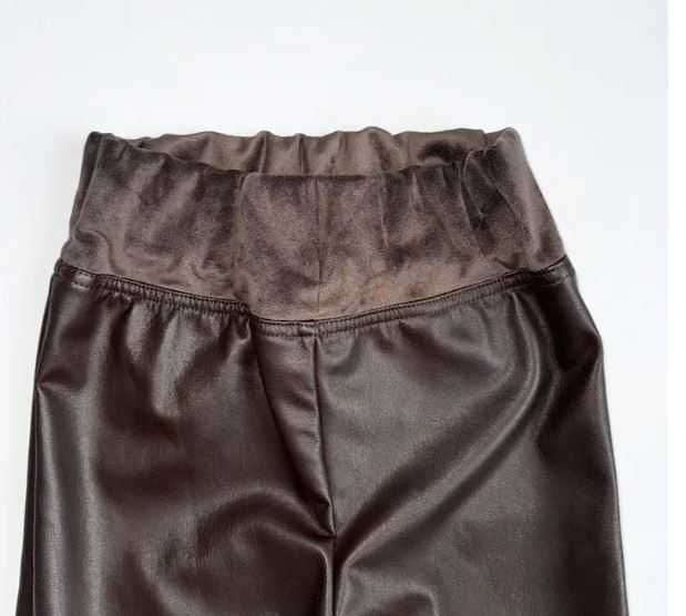 Лосини шкірзам на велюрі для дівчат, розміри на рости  104–170