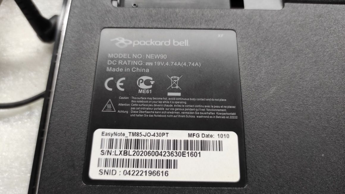 Packard Bell new90 - peças