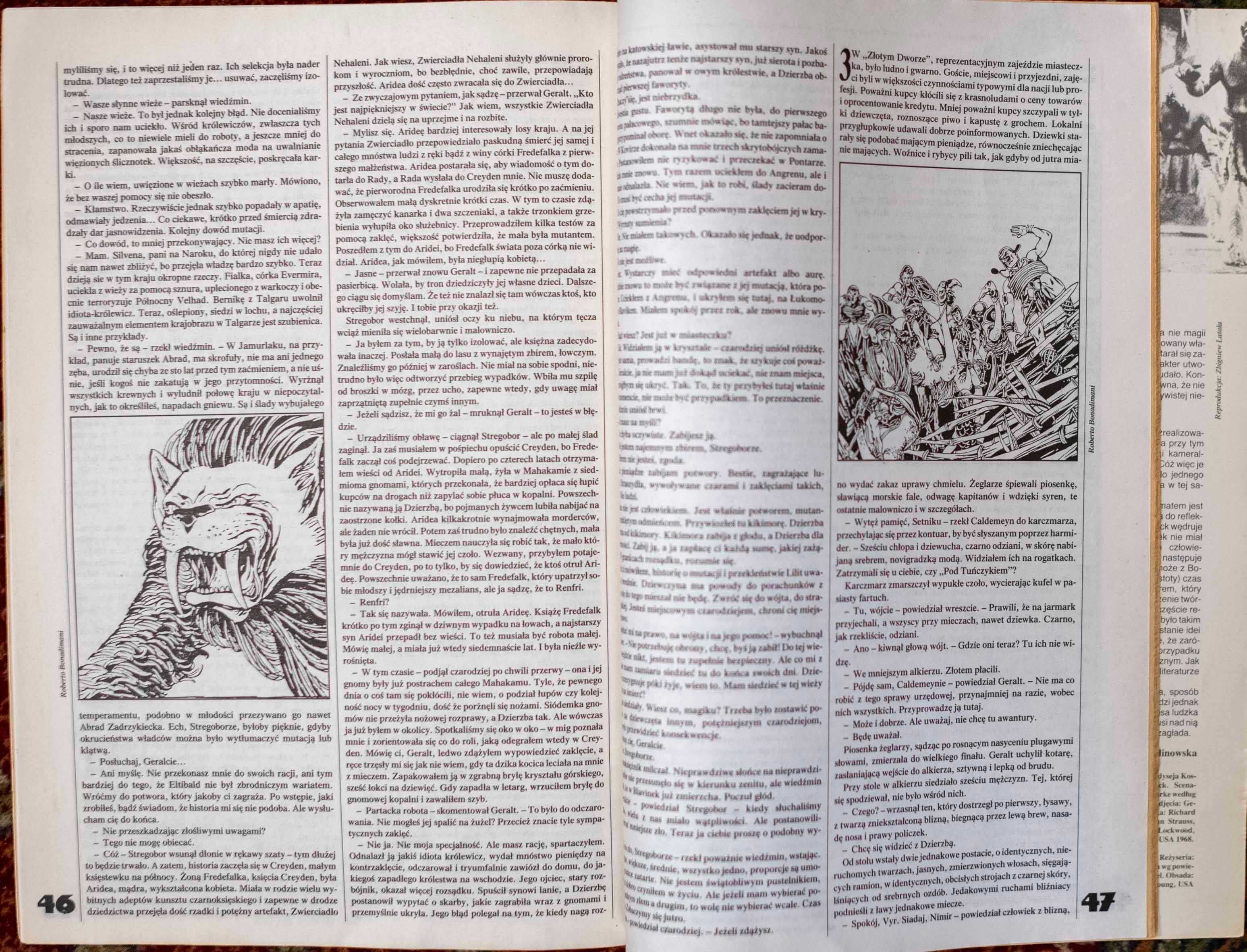 Fantastyka 90 nr 3 1990 Sapkowski Wiedźmin Geralt Witcher Mniejsze Zło