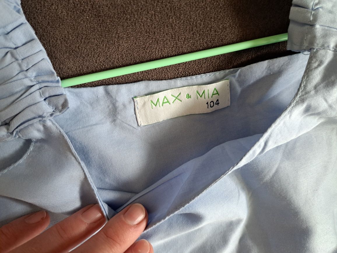 Elegancka błękitna sukienka rozm. 104 Max & Mia