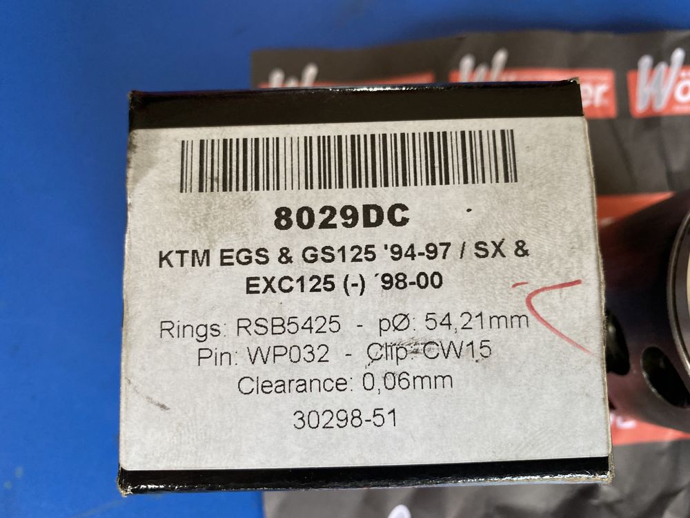 Tłok wossner do KTM 125  54,21mm