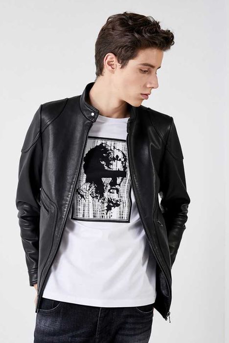 SELECTED чоловіча шкіряна куртка з натуральної овечої шкіри