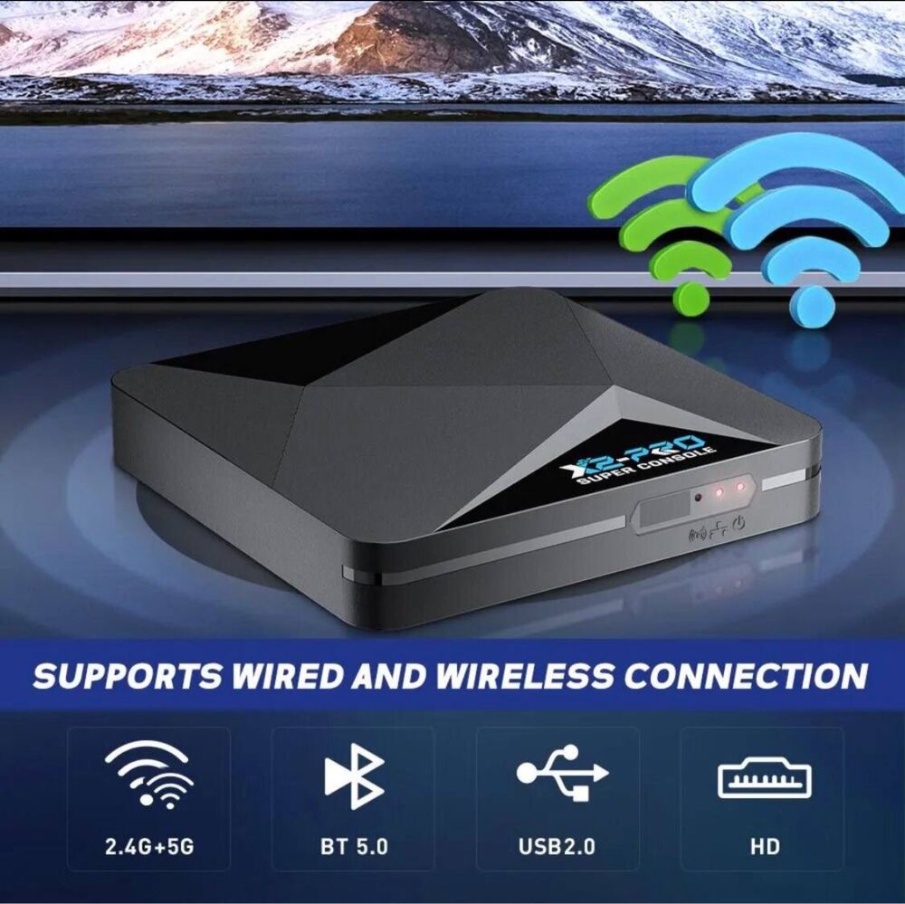Игровая приставка Console X2 Pro 64 Gb с 60000 видеоиграми и с tv box