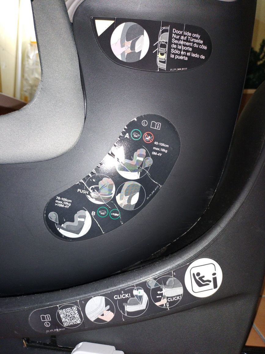 Cadeira Auto Cybex giratória, 0-4 anos