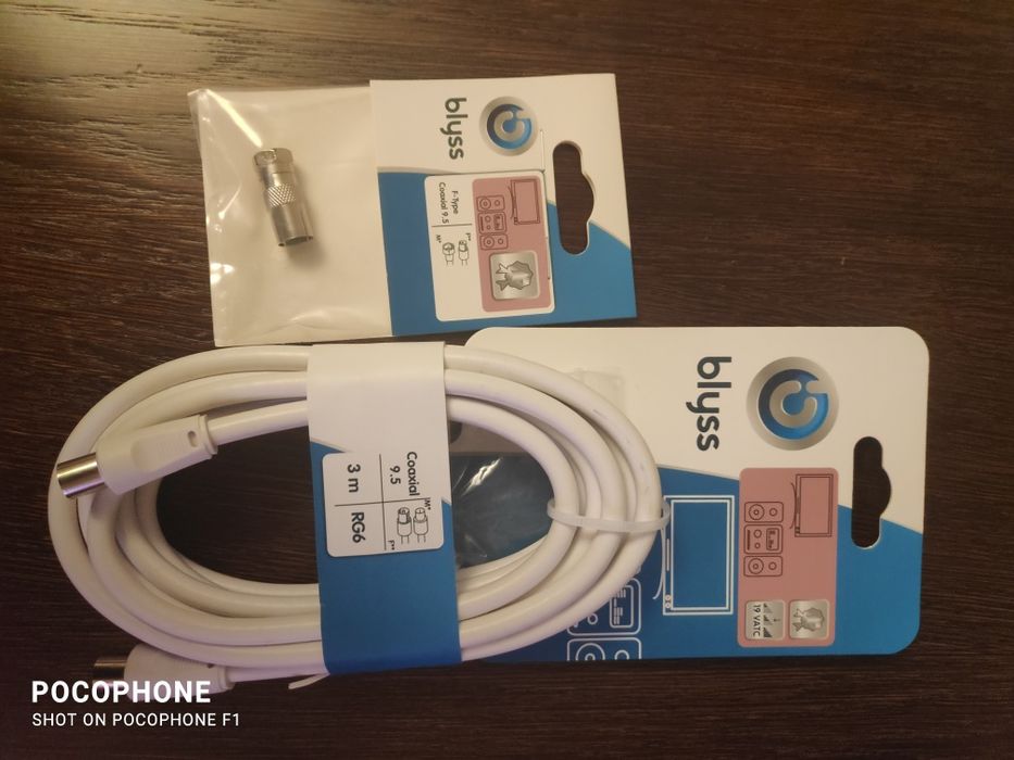 Kabel antenowy 3m. gratis złączka .
