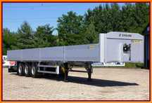 Zaslaw Pokład 13,60 m, MOCNA KRATOWNICA, burty aluminiowe !!!  GOTOWA !!! Naczepa BUDOWLANKA, osie SAF, burty aluminiowe 800 mm !!