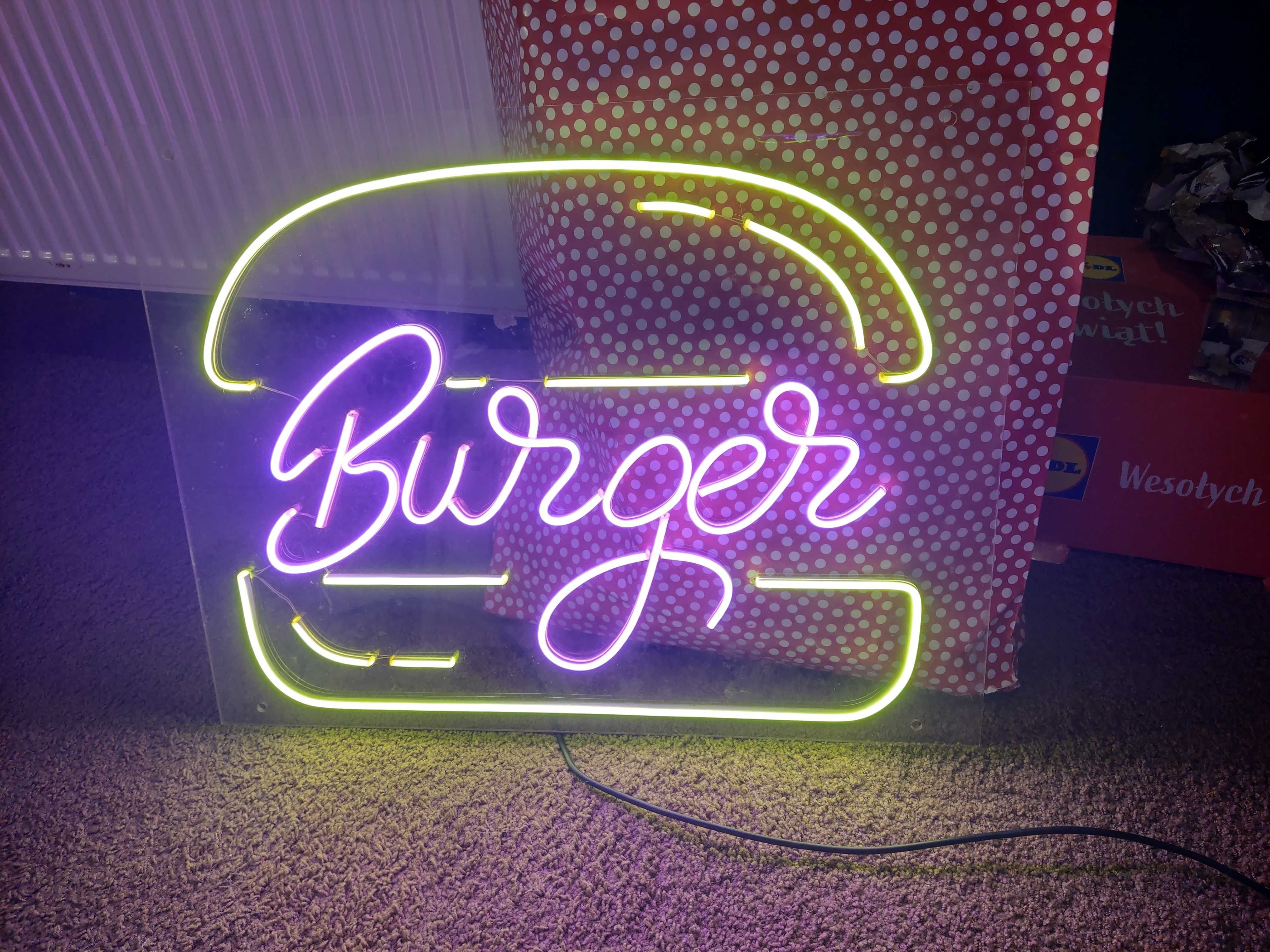 Reklama neon led Burger