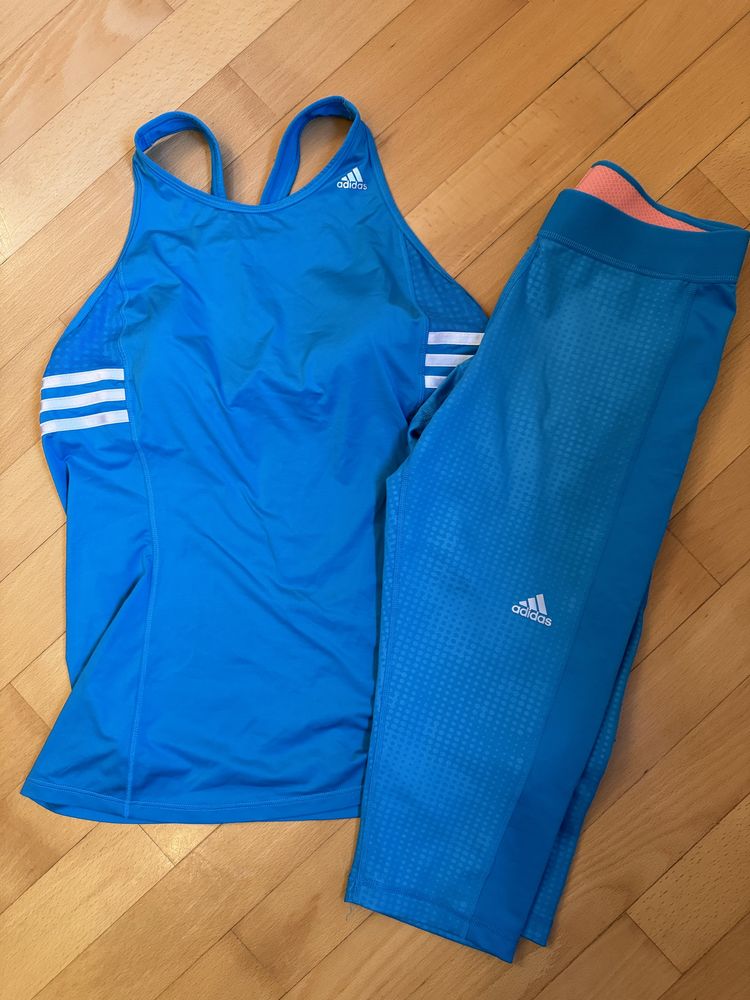 Жіночий костюм для спорту adidas розмір М. Майка crivit в подарунок!