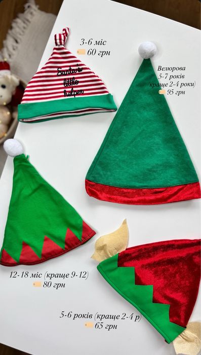 Новорічні шапочки. Шапка новий рік. Новогодняя шапочка