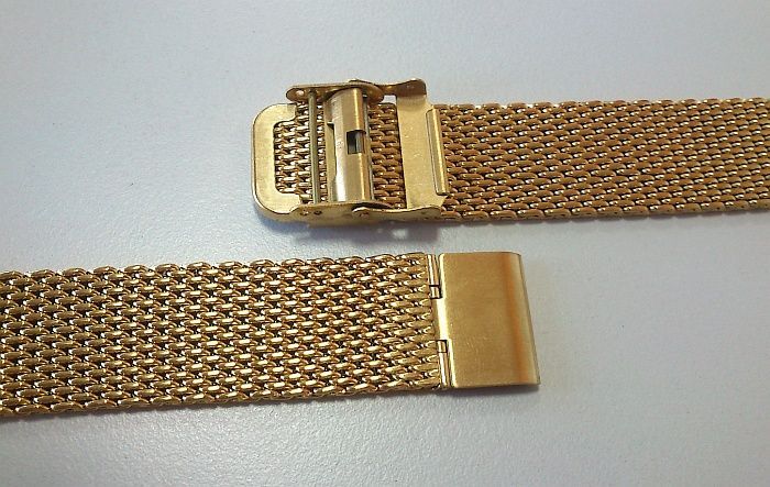 Bransoleta mesh 18mm 20mm 22mm złoty kolor