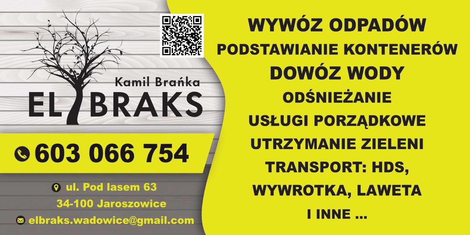 Odbiór odpadów/Podstawianie kontenerów BDO Fv Zator Andrychów Oświęcim