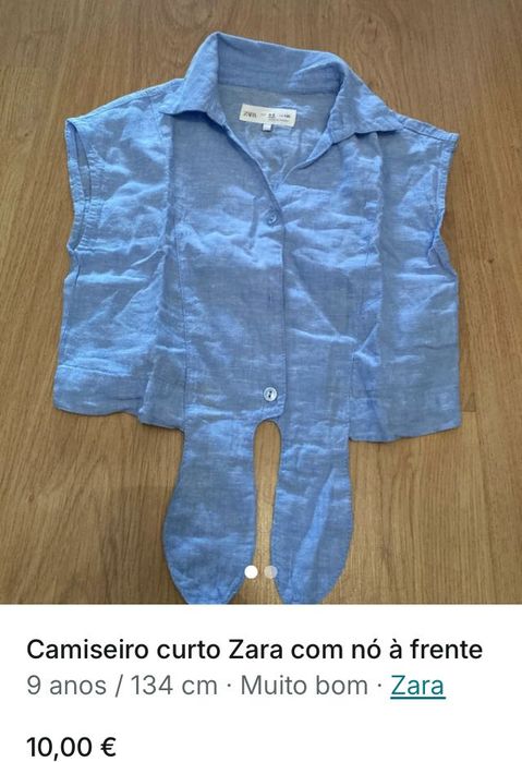 Blusa azul Zara menina