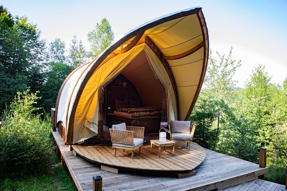 Ekskluzywny  moduł glamping  STROHBOID-Luksus/Tiny House/Mobilny Dom