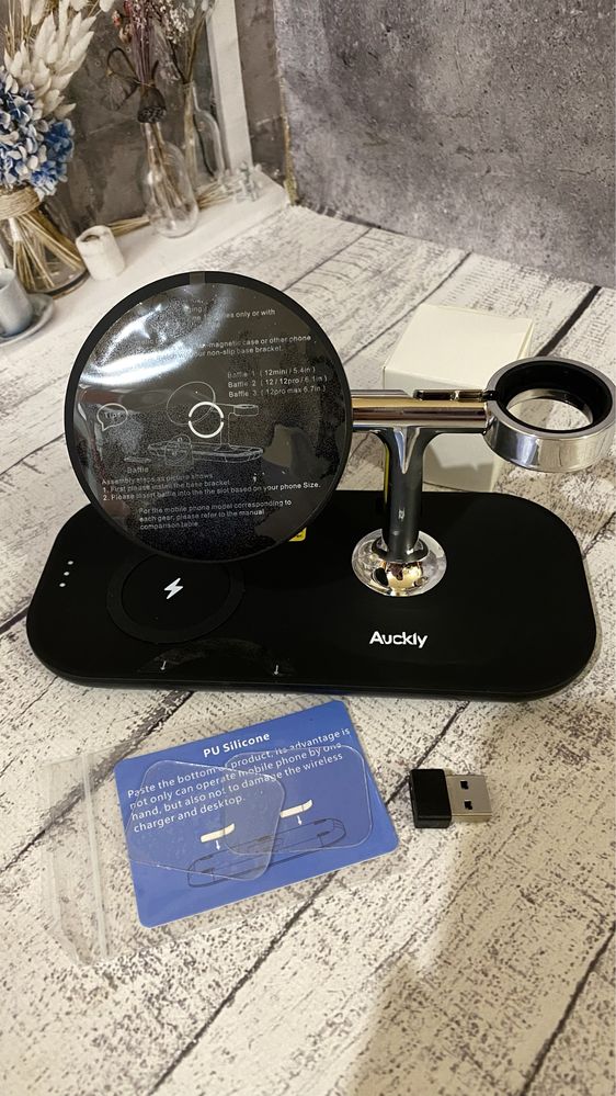 Бездротовий магнітний зарядний пристрій Auckly A7 15
