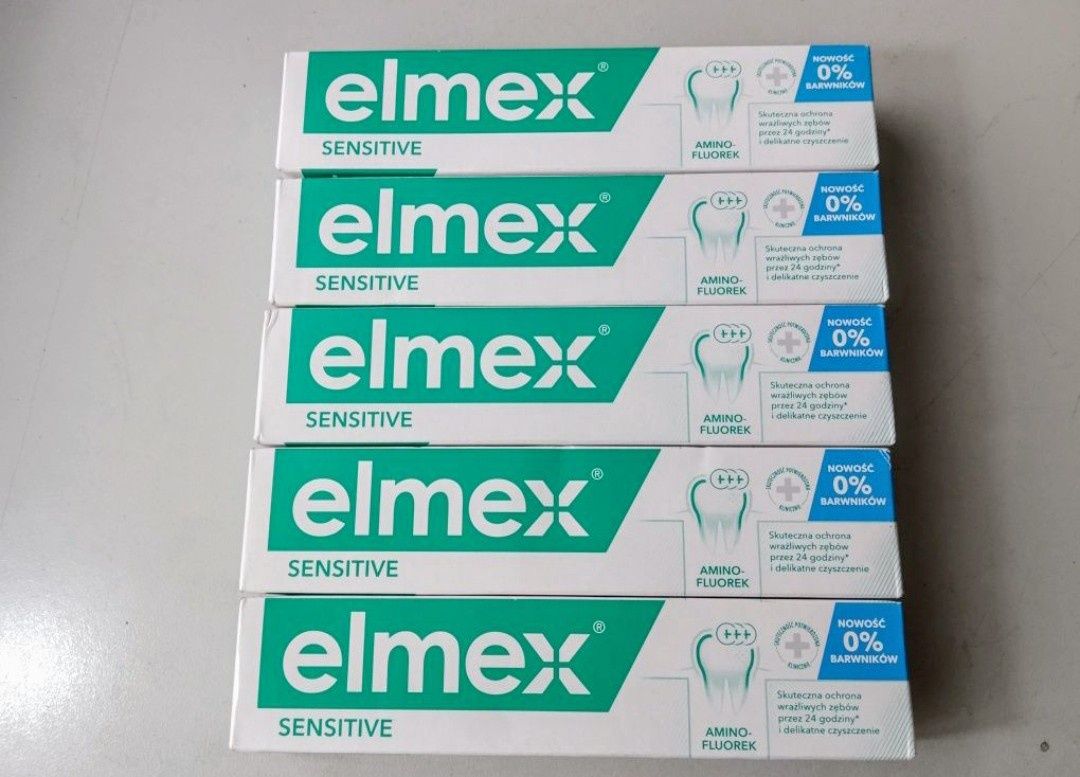 Elmex Sensitive z aminofluorkiem Pasta do zębów 75ml 5 opk.