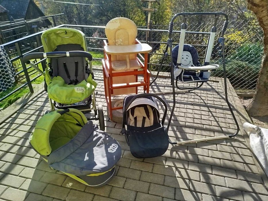 Wózek, nosidełko huśtawka i inne