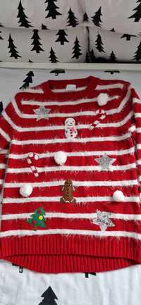 Sweter świąteczny r 140