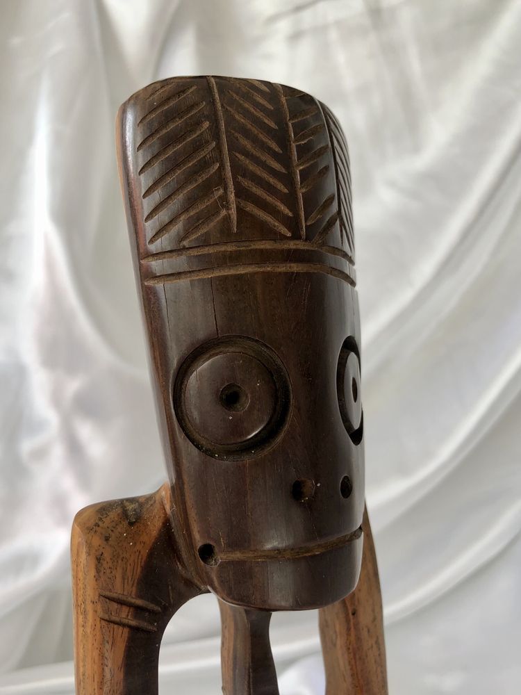 Figurka drewniana, totem,handmade, vintage, Afryka?, Haiti?