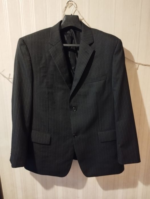 Elegancka Męska marynarka Batistini w beżowe prążki bez wad,XXL