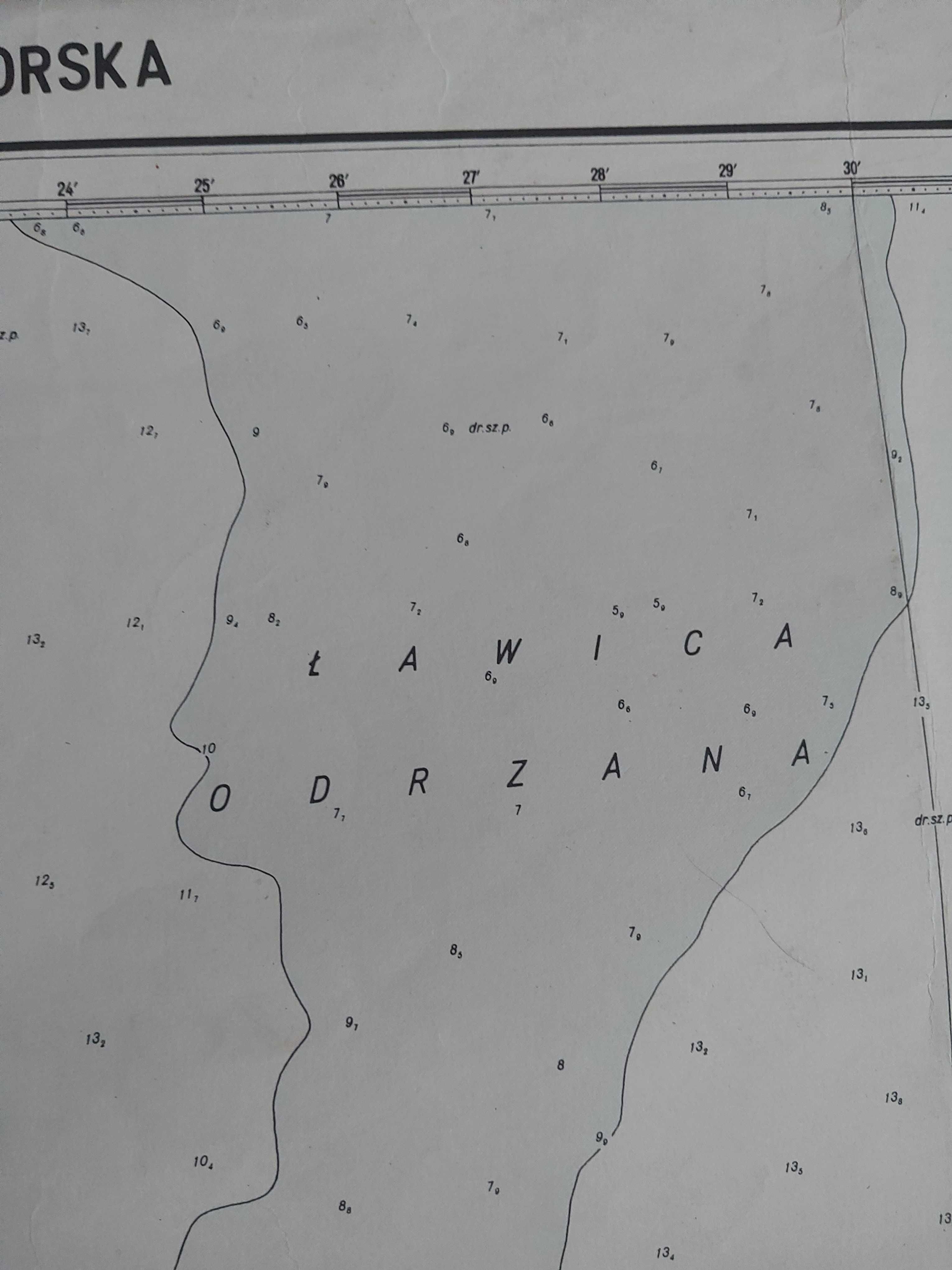 Mapa morska PRL 1976: Bałtyk. Zatoka Pomorska.