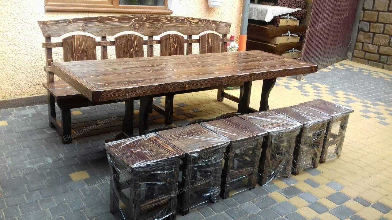 Столи із дерева ЗІСТАРЕНІ для дому, тераси, бесідки, паба, ресторана