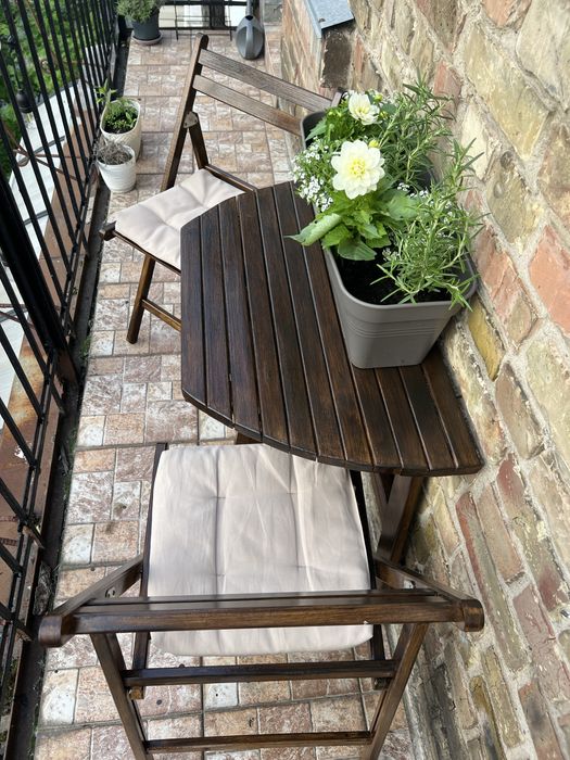 Меблі для балкону, розкладні, лаковані