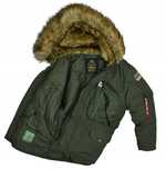 Alpha Industries Zimowa Ocieplana Kurtka Męska Parka Xxl